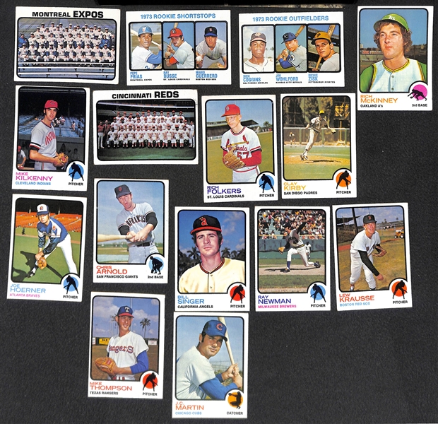 Lot of 500+ 1973 Topps Baseball Cards w. Nolan Ryan